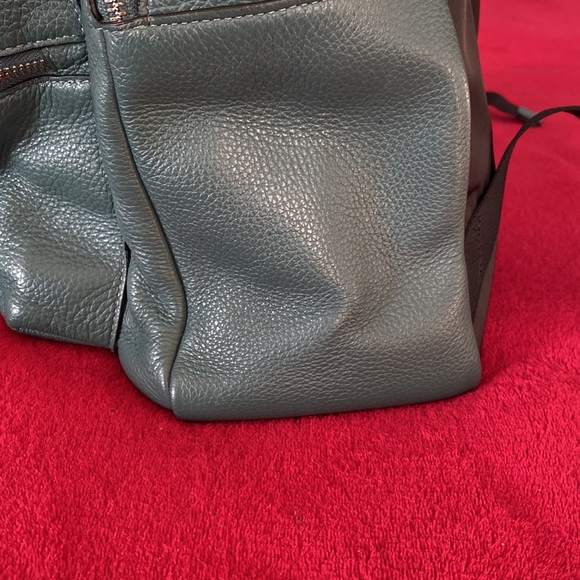 Coach Charlie pebbled leather green backpack - Picture 6 of 10